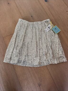 CeCe Silver Sequin Mini Skirt
